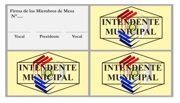 Modelos de Boletines de Voto para las Elecciones Municipales en Puerto Adela